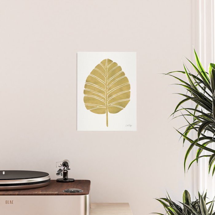 Elephant Ear Alocasia - Gold Palette Poster Gallery Image 2