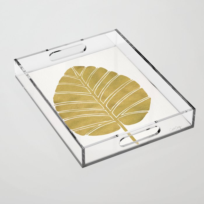 Elephant Ear Alocasia - Gold Palette Acrylic Tray Gallery Image 1