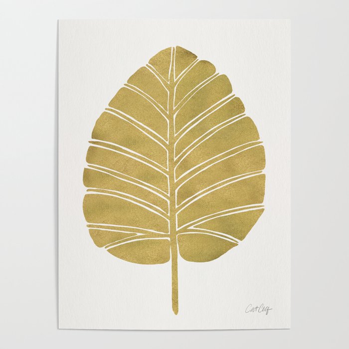 Elephant Ear Alocasia - Gold Palette Poster Gallery Image 4
