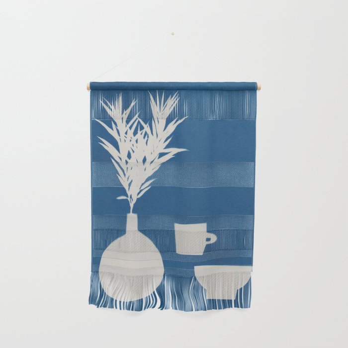 Cyanotype Still Life Studies #1 Wall Hanging Gallery Image 1