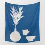 Cyanotype Still Life Studies #1 Wall Tapestry Gallery Image 4