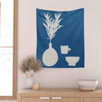 Cyanotype Still Life Studies #1 Wall Tapestry Gallery Image 2