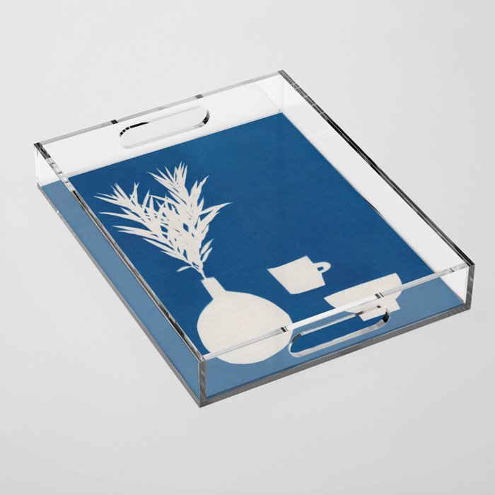 Cyanotype Still Life Studies #1 Acrylic Tray Gallery Image 1