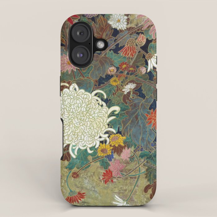 flower Japanese painting iPhone Case Gallery Image 1