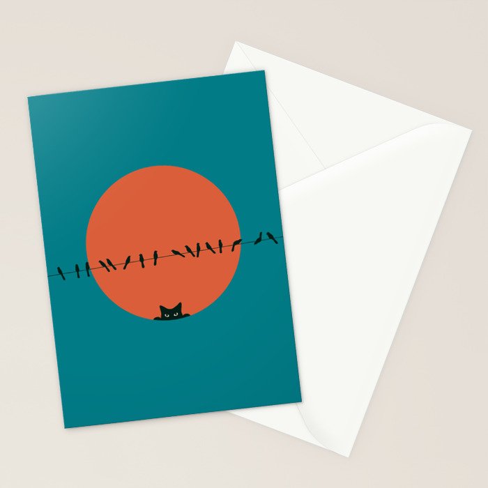 Cat Landscape 186 Stationery Card Gallery Image 2