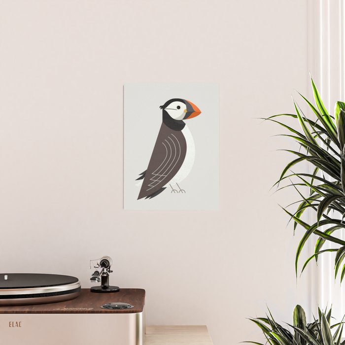 Whimsy Atlantic Puffin Poster Gallery Image 2