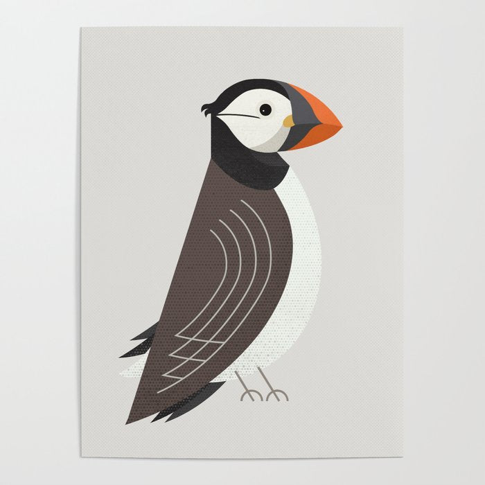 Whimsy Atlantic Puffin Poster Gallery Image 4