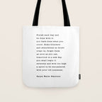 Ralph Waldo Emerson, Finish Each Day  Tote Bag Gallery Image 1