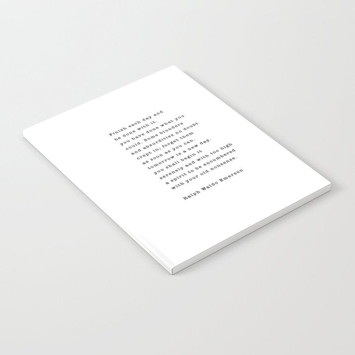 Ralph Waldo Emerson, Finish Each Day  Notebook Gallery Image 1
