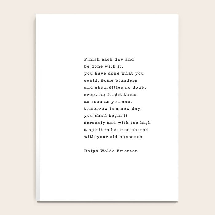 Ralph Waldo Emerson, Finish Each Day  Notebook Gallery Image 4