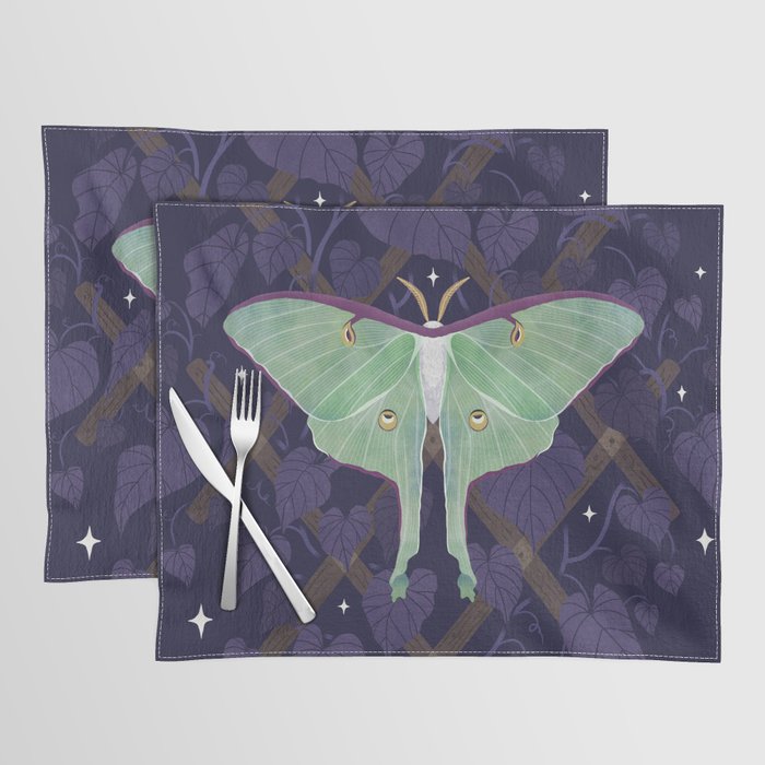 Night Trellis (Luna Moth) Placemat Gallery Image 1