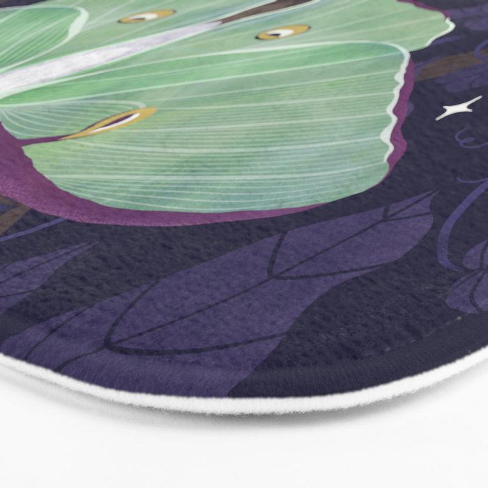 Night Trellis (Luna Moth) Bath Mat Gallery Image 3