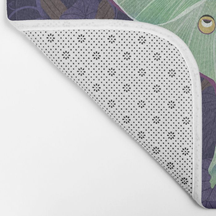 Night Trellis (Luna Moth) Bath Mat Gallery Image 2