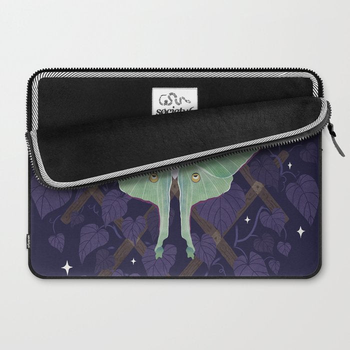 Night Trellis (Luna Moth) Laptop Sleeve Gallery Image 2