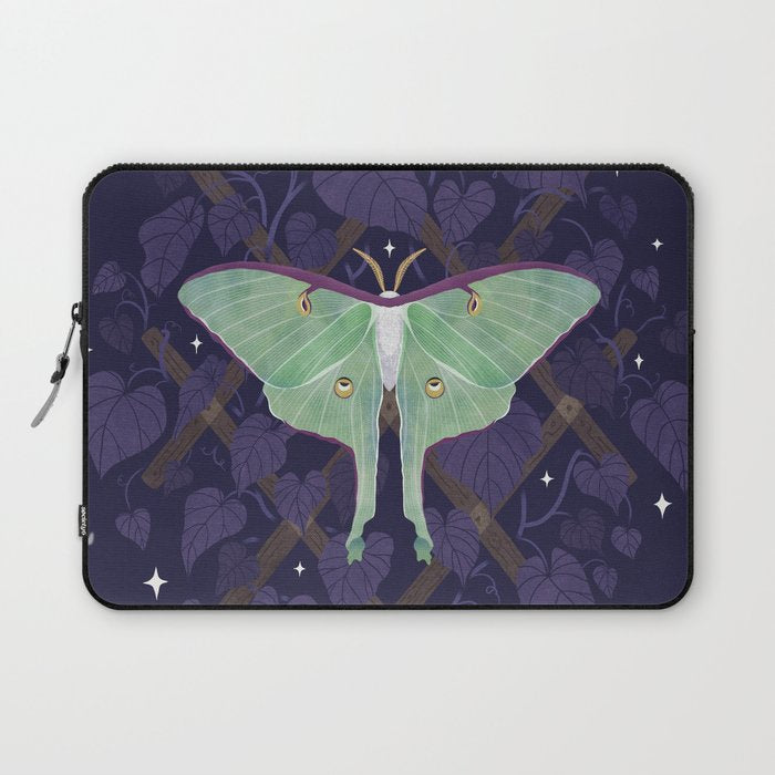 Night Trellis (Luna Moth) Laptop Sleeve Gallery Image 1