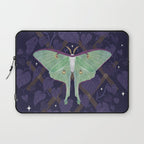 Night Trellis (Luna Moth) Laptop Sleeve Gallery Image 1