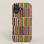 Whimsigothic Dark Academia Vintage Ornate Antique Books on Bookshelves iPhone Case Gallery Image 1