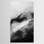 Foggy Mountains Black and White Tablecloth Gallery Image 2