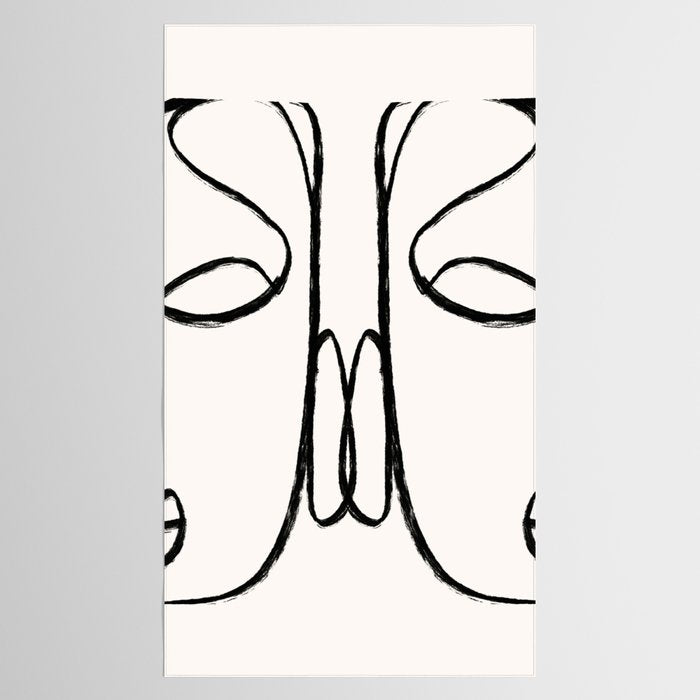 Two Faces 2 Tablecloth Gallery Image 2