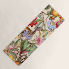 Animal and Floral Pattern Yoga Mat Gallery Image 1