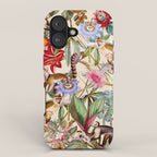 Animal and Floral Pattern iPhone Case Gallery Image 1