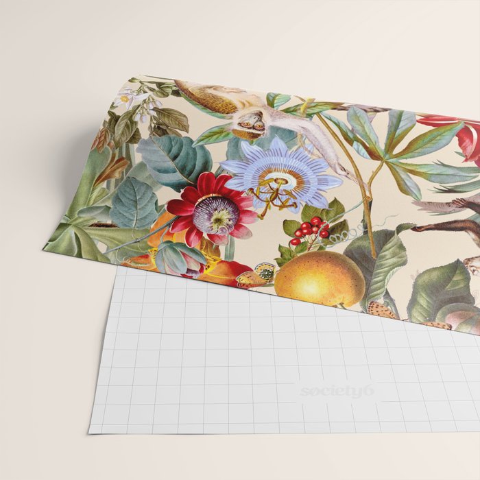 Animal and Floral Pattern Wrapping Paper Gallery Image 2