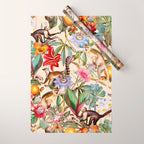 Animal and Floral Pattern Wrapping Paper Gallery Image 1