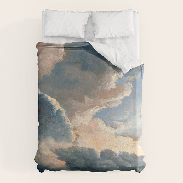 Summer Storm Clouds Antique Oil Painting Duvet Cover Gallery Image 6