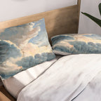 Summer Storm Clouds Antique Oil Painting Pillow Sham Gallery Image 2