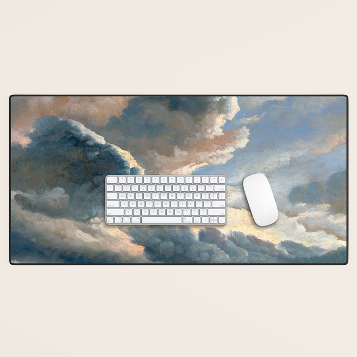 Summer Storm Clouds Antique Oil Painting Desk Mat Gallery Image 1