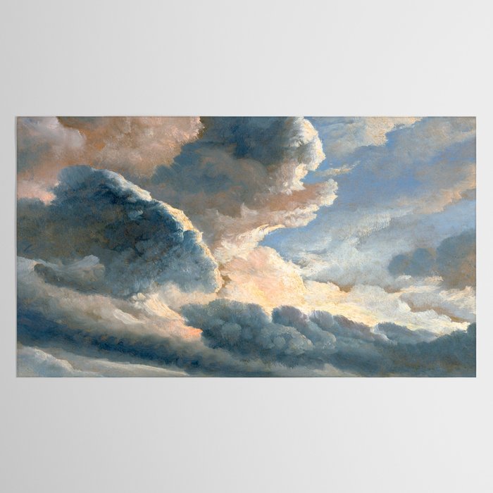 Summer Storm Clouds Antique Oil Painting Tablecloth Gallery Image 2
