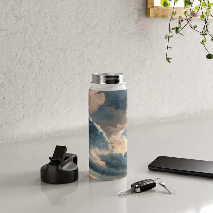 Summer Storm Clouds Antique Oil Painting Water Bottle Gallery Image 4