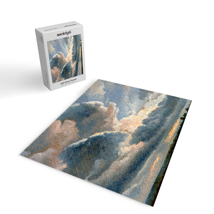 Summer Storm Clouds Antique Oil Painting Jigsaw Puzzle Gallery Image 2