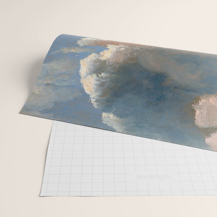 Summer Storm Clouds Antique Oil Painting Wrapping Paper Gallery Image 2