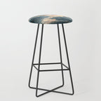 Summer Storm Clouds Antique Oil Painting Stool Gallery Image 1