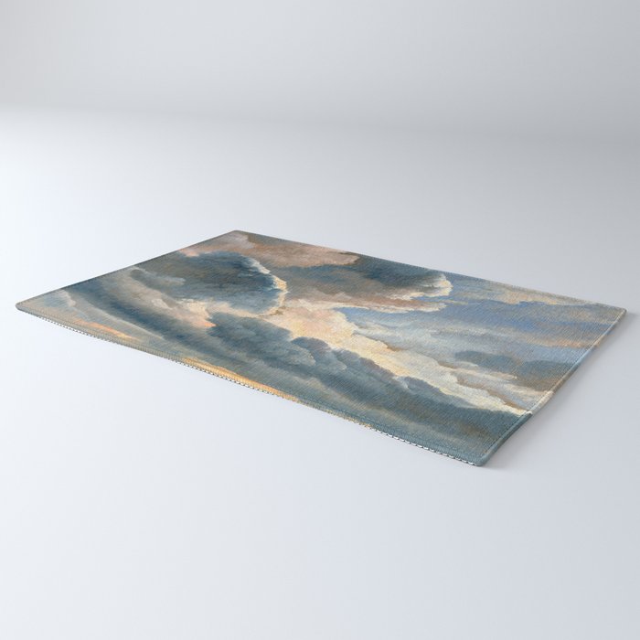Summer Storm Clouds Antique Oil Painting Rug Gallery Image 3