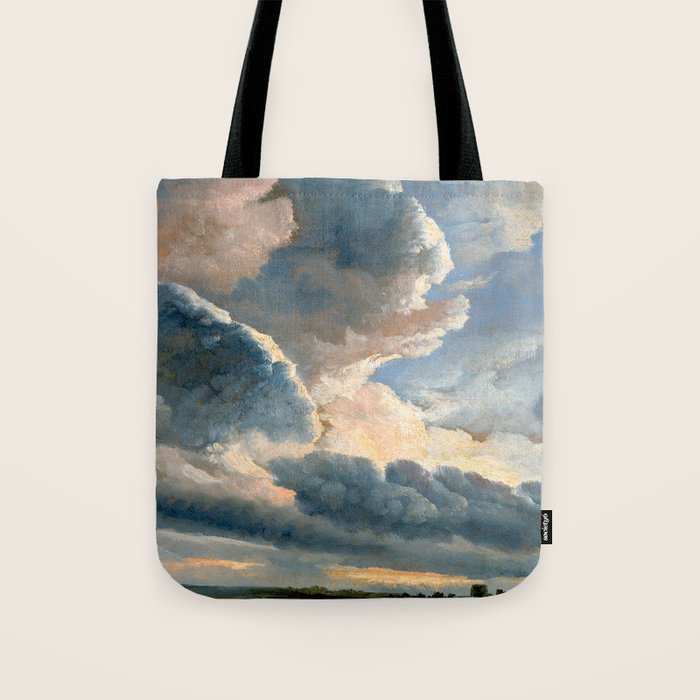 Summer Storm Clouds Antique Oil Painting Tote Bag Gallery Image 1