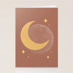 Moon Sparkle Gold - Celestial Stationery Card Gallery Image 2