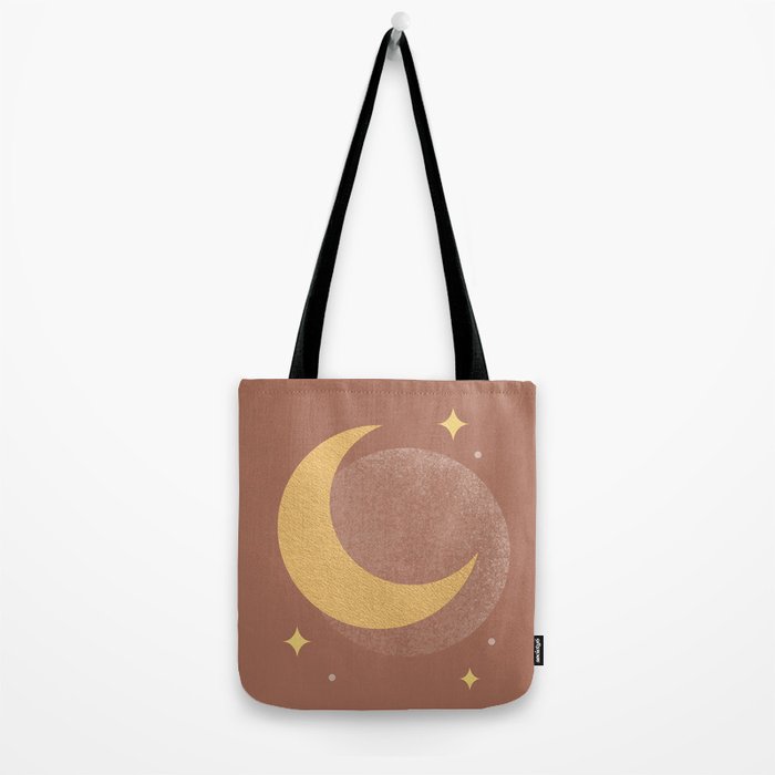 Moon Sparkle Gold - Celestial Tote Bag Gallery Image 2
