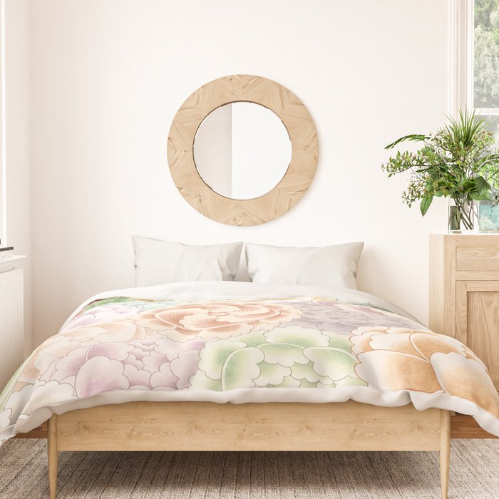Field of peony flowers Duvet Cover Gallery Image 3