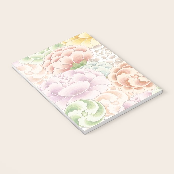 Field of peony flowers Notebook Gallery Image 3