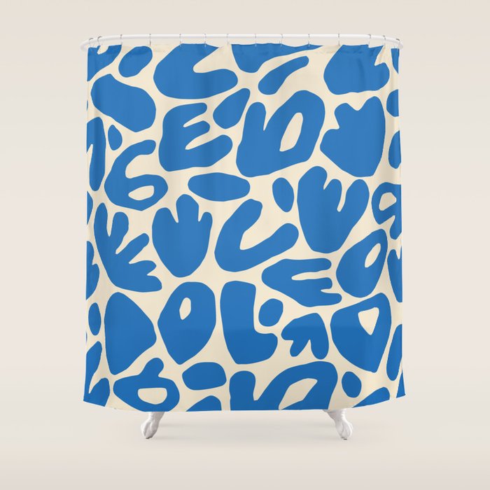 Abstract organic nature shape art pattern Shower Curtain Gallery Image 1