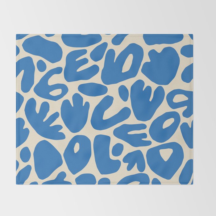 Abstract organic nature shape art pattern Throw Blanket Gallery Image 2