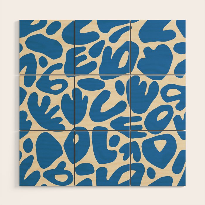 Abstract organic nature shape art pattern Wood Wall Art Gallery Image 1