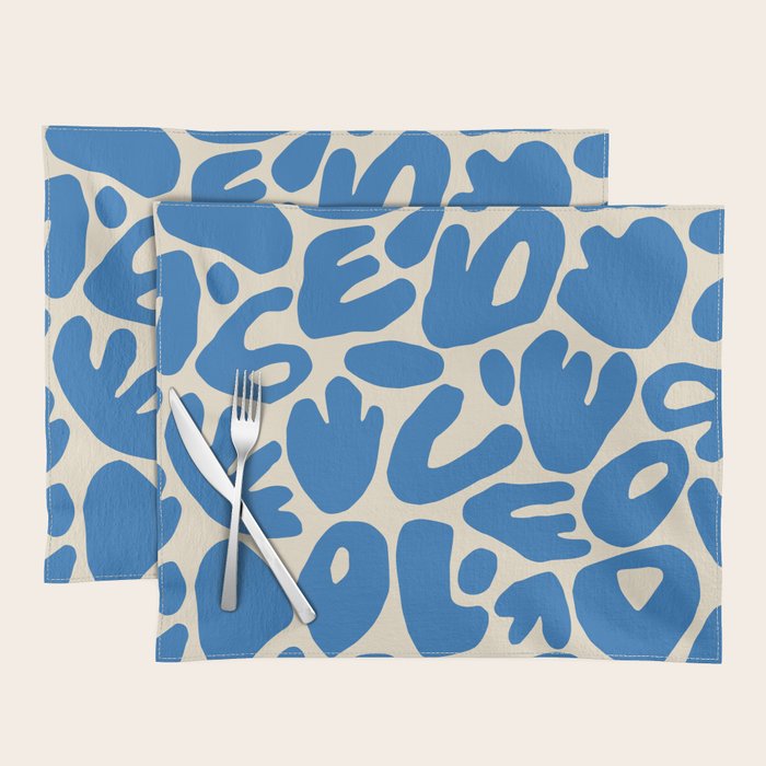 Abstract organic nature shape art pattern Placemat Gallery Image 1
