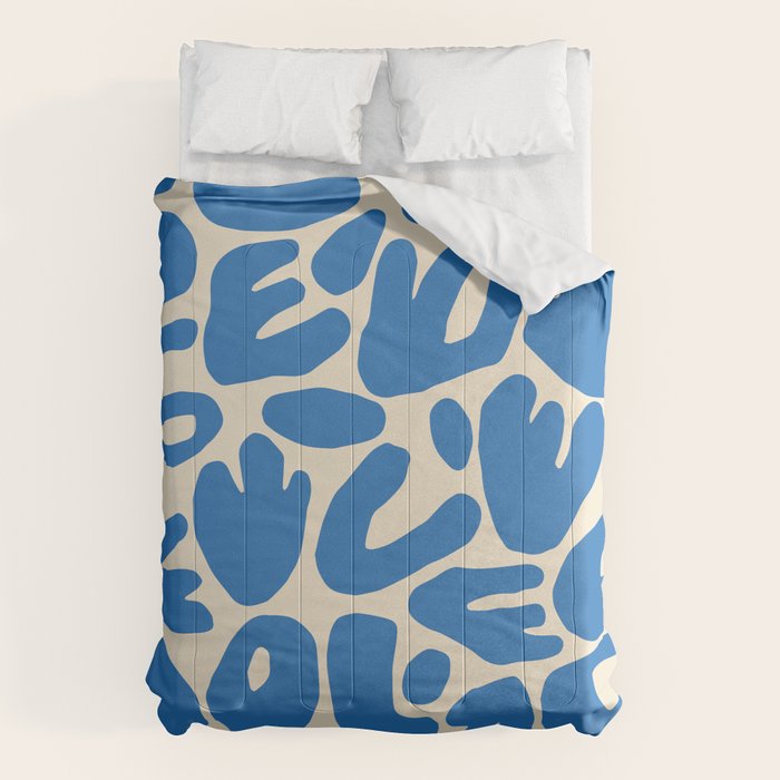Abstract organic nature shape art pattern Comforter Gallery Image 1