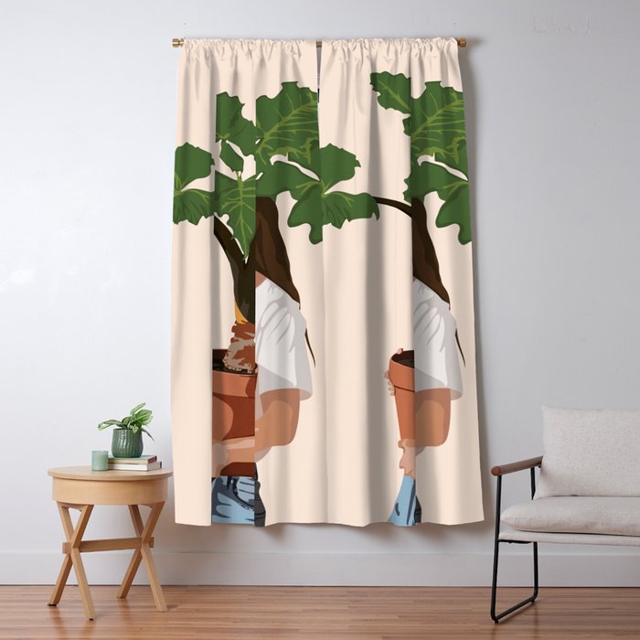 Vase Plant 2 Window Curtain Gallery Image 5