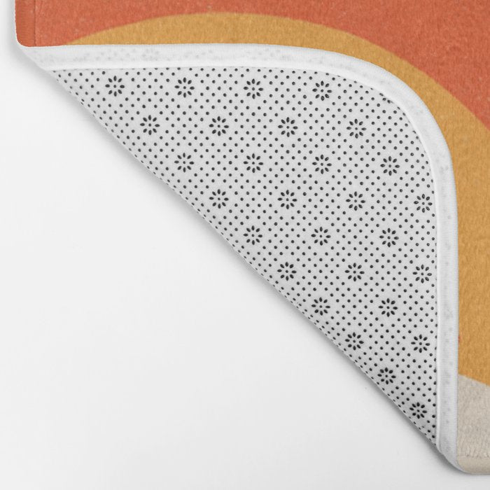 Psychedelic 70s Swirl Pattern - Retro Groovy Abstract Wave Bath Mat Gallery Image 2