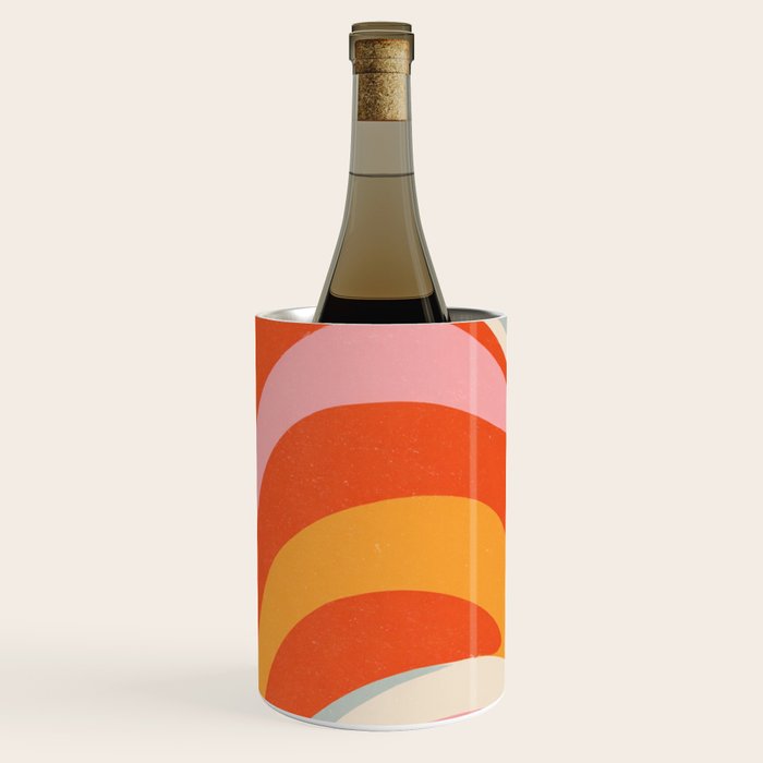 Psychedelic 70s Swirl Pattern - Retro Groovy Abstract Wave Wine Chiller Gallery Image 2