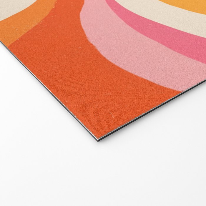 Psychedelic 70s Swirl Pattern - Retro Groovy Abstract Wave Welcome Mat Gallery Image 2